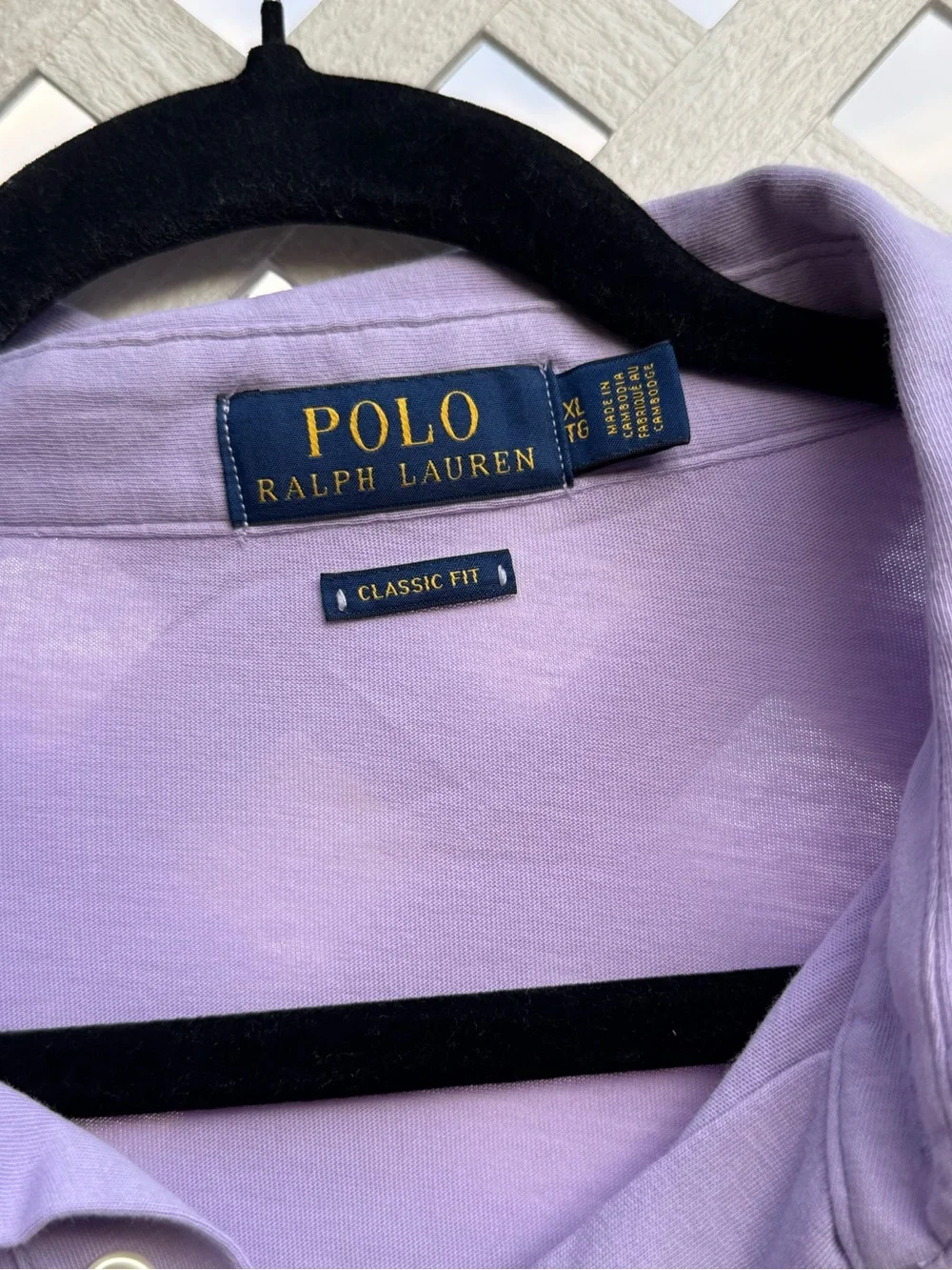 Ralph Lauren Lavender Short-Sleeve Polo with Chest Pocket
